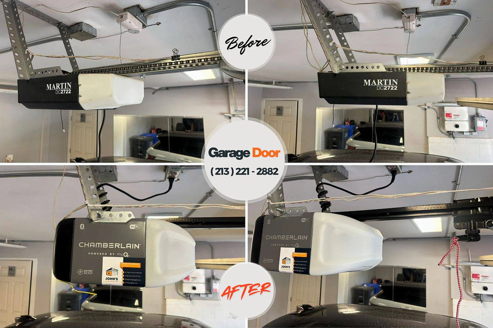 Before and after: garage door repair 28697